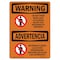 Signmission OSHA Warning Sign, 7" Height, 10" Width, Rigid Plastic, Do Not Enter When Light Bilingual, Landscape OS-WS-P-710-L-12552 - alternate 1